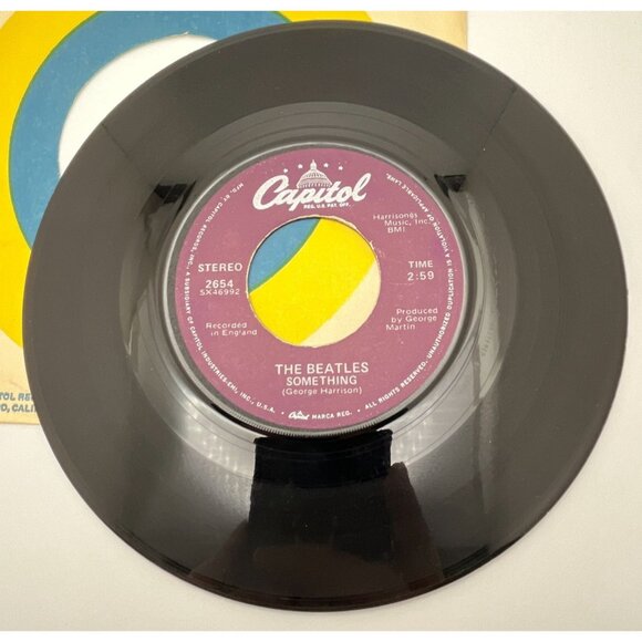 The Beatles Come Together / Something 45 Rock Purple Label Capitol 2654 - Picture 6 of 6